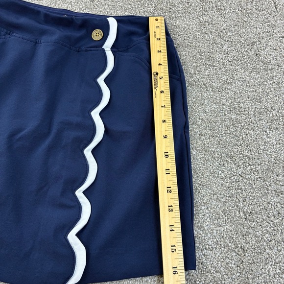 Lilly Pulitzer Luxletic Skort Size S Navy Blue Scallop Trim Golf Tennis Athletic - Picture 2 of 7